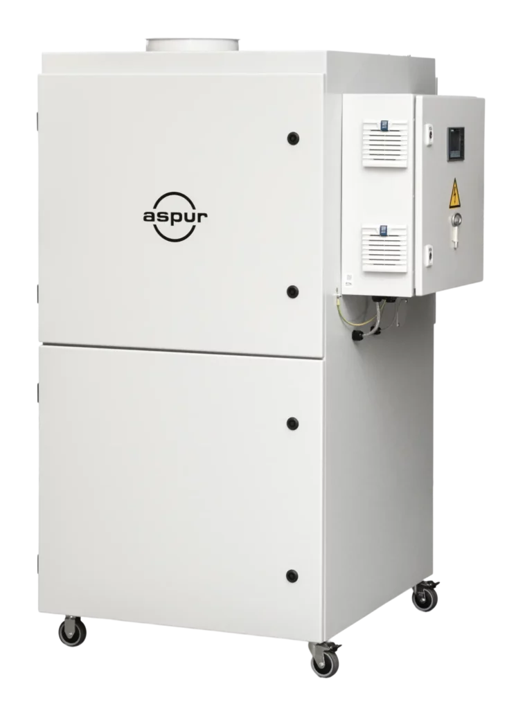 Der airsorb3 ist eine mobile Absauganlage – ideal geeignet für Stäube, Späne, trockene und wässrige Medien.